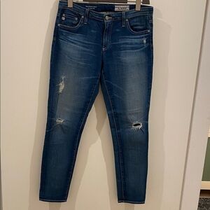 AG Adriano Goldschmied The Legging Ankle AG-ED Denim Distressed Skinny Jeans